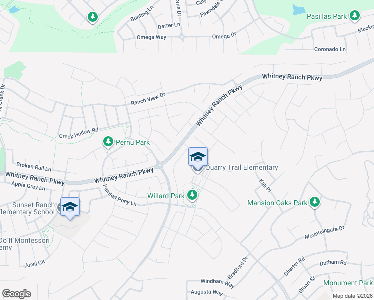 map of restaurants, bars, coffee shops, grocery stores, and more near 3303 Jamboree Drive in Rocklin