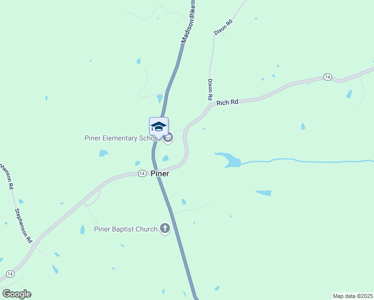 map of restaurants, bars, coffee shops, grocery stores, and more near 2845 Rich Road in Morning View
