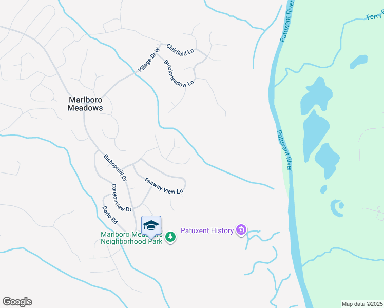 map of restaurants, bars, coffee shops, grocery stores, and more near 17212 Usher Place in Upper Marlboro