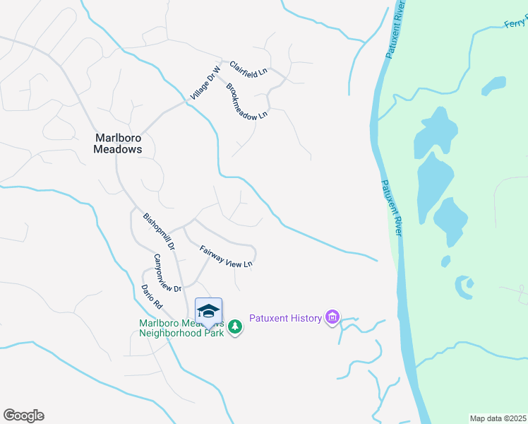 map of restaurants, bars, coffee shops, grocery stores, and more near 17212 Usher Place in Upper Marlboro