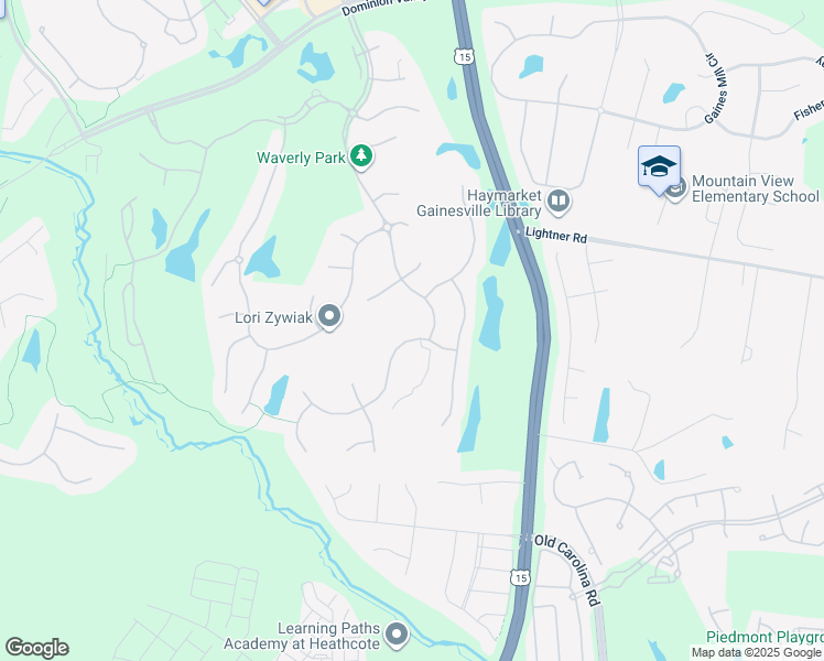 map of restaurants, bars, coffee shops, grocery stores, and more near 15080 Jupiter Hills Lane in Haymarket