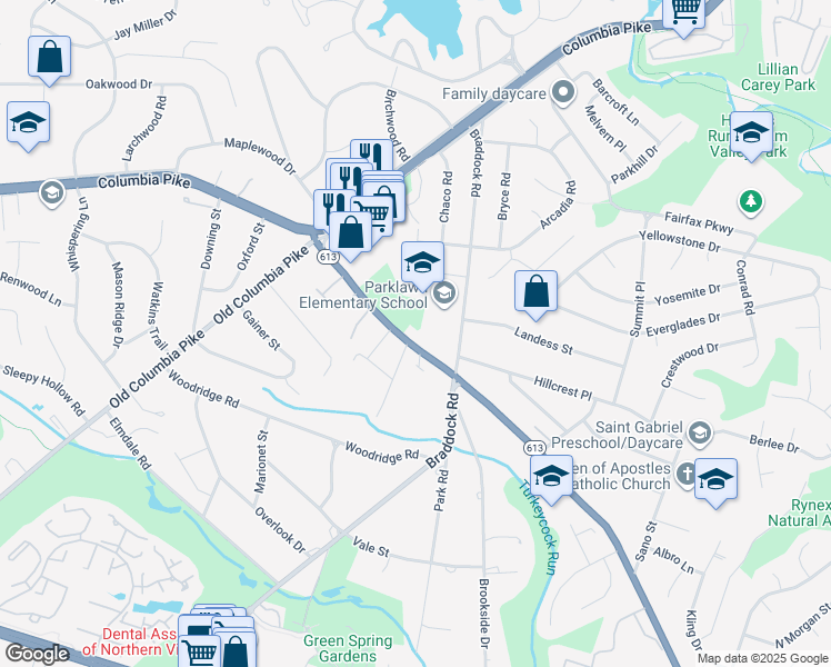map of restaurants, bars, coffee shops, grocery stores, and more near 4116 Braddock Road in Alexandria