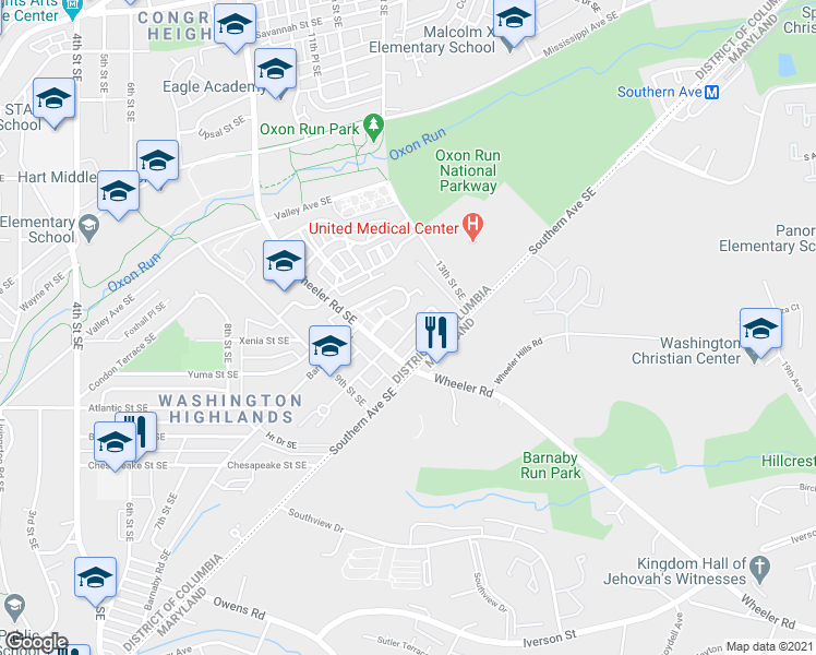 map of restaurants, bars, coffee shops, grocery stores, and more near 316 Bellevue Street Southeast in Washington