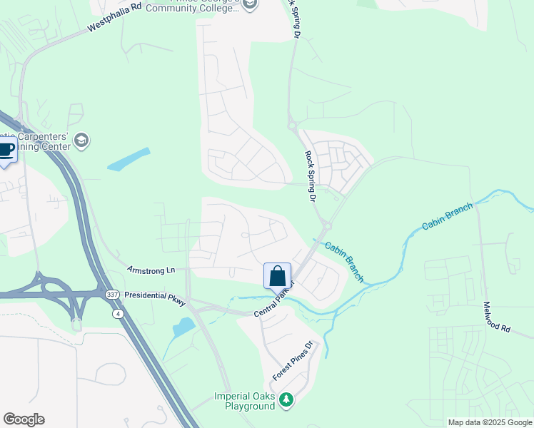 map of restaurants, bars, coffee shops, grocery stores, and more near 4010 Winding Waters Terrace in Upper Marlboro