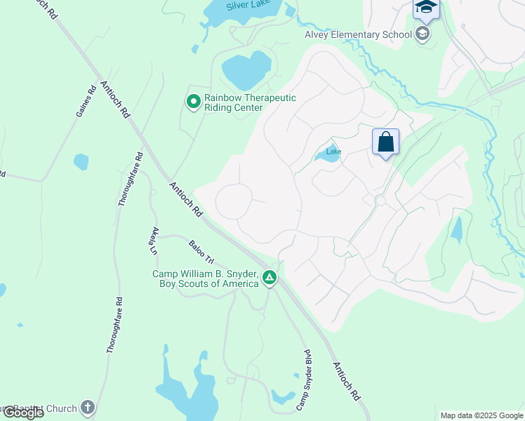 map of restaurants, bars, coffee shops, grocery stores, and more near 16055 Guard Hill Court in Haymarket