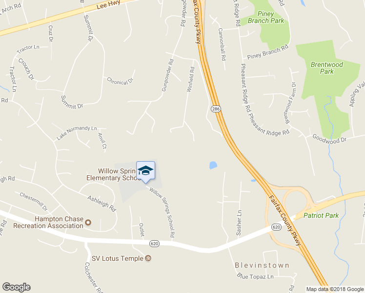 map of restaurants, bars, coffee shops, grocery stores, and more near 5360 Winfield Road in Fairfax