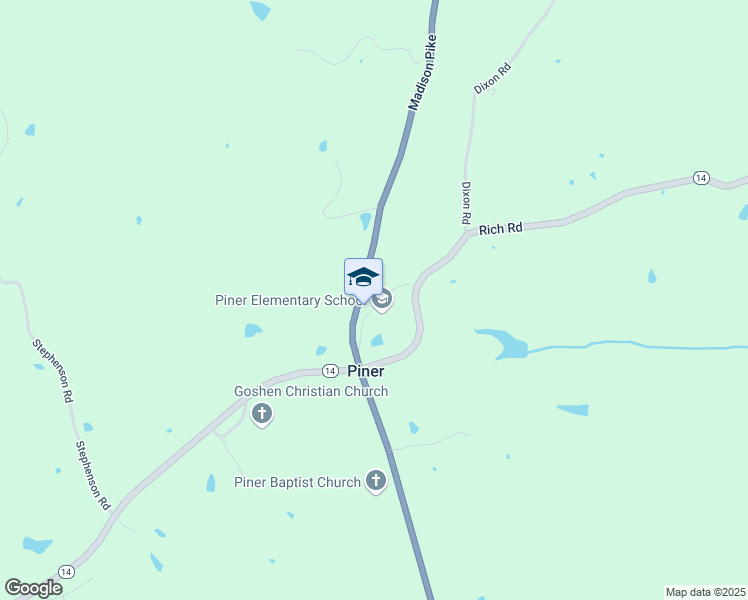map of restaurants, bars, coffee shops, grocery stores, and more near 2845 Rich Road in Morning View