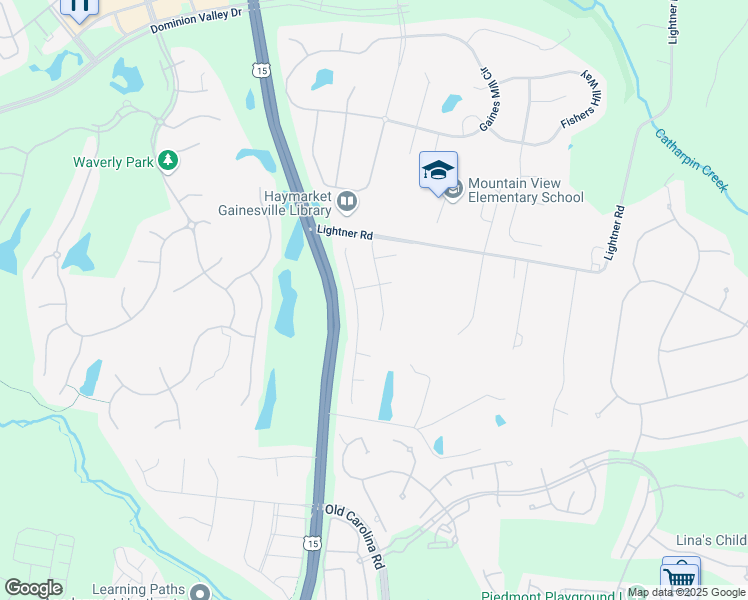 map of restaurants, bars, coffee shops, grocery stores, and more near 5634 Bengal Place in Haymarket