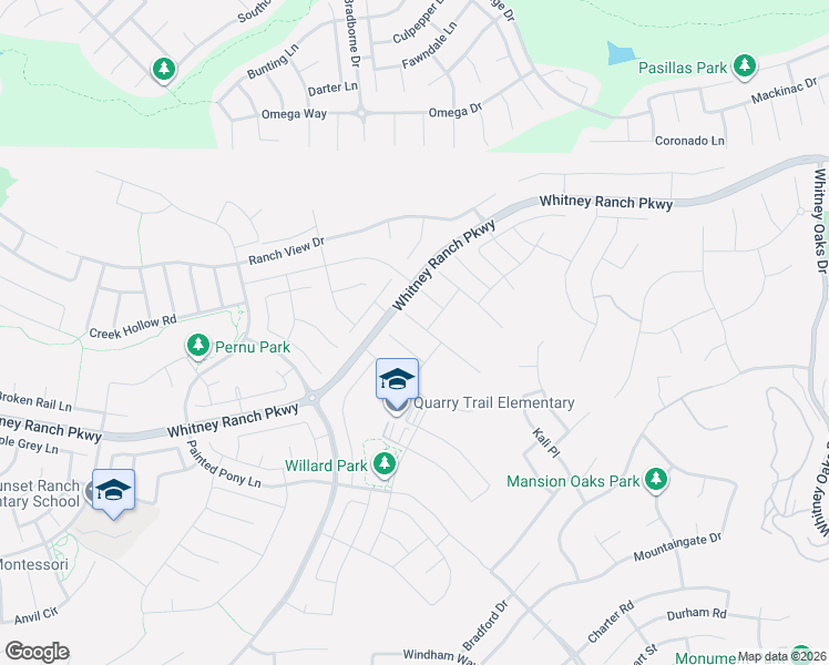 map of restaurants, bars, coffee shops, grocery stores, and more near 3303 Jamboree Drive in Rocklin