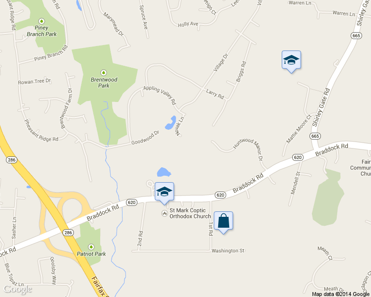 map of restaurants, bars, coffee shops, grocery stores, and more near 4929 Novak Lane in Fairfax