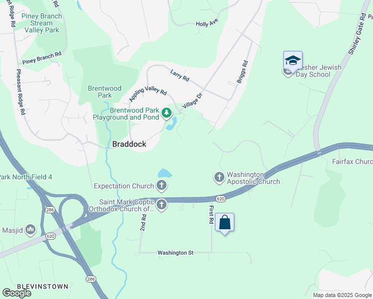 map of restaurants, bars, coffee shops, grocery stores, and more near 4929 Novak Lane in Fairfax