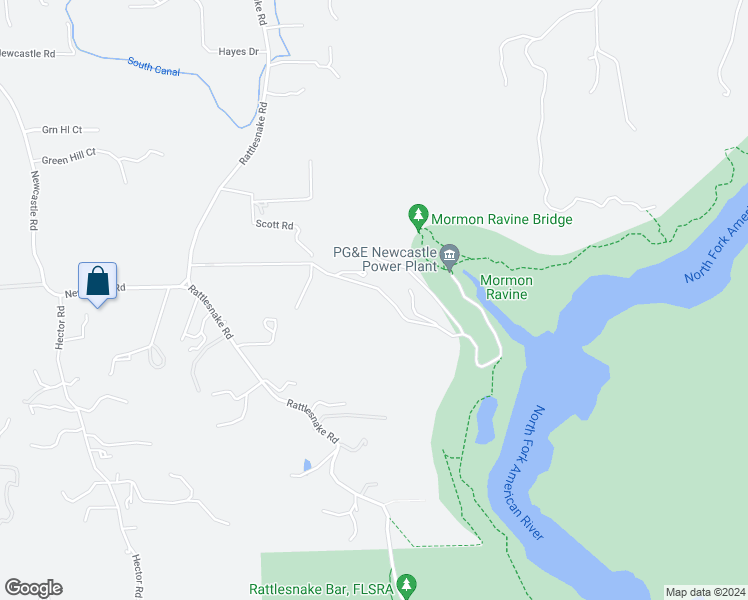 map of restaurants, bars, coffee shops, grocery stores, and more near 3215 Rattlesnake Road in Newcastle