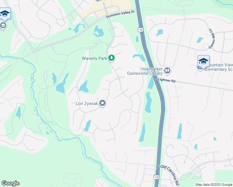 map of restaurants, bars, coffee shops, grocery stores, and more near 15098 Troon Court in Haymarket