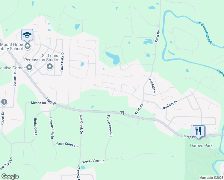 map of restaurants, bars, coffee shops, grocery stores, and more near 1801 Hyland Green Drive in O'Fallon