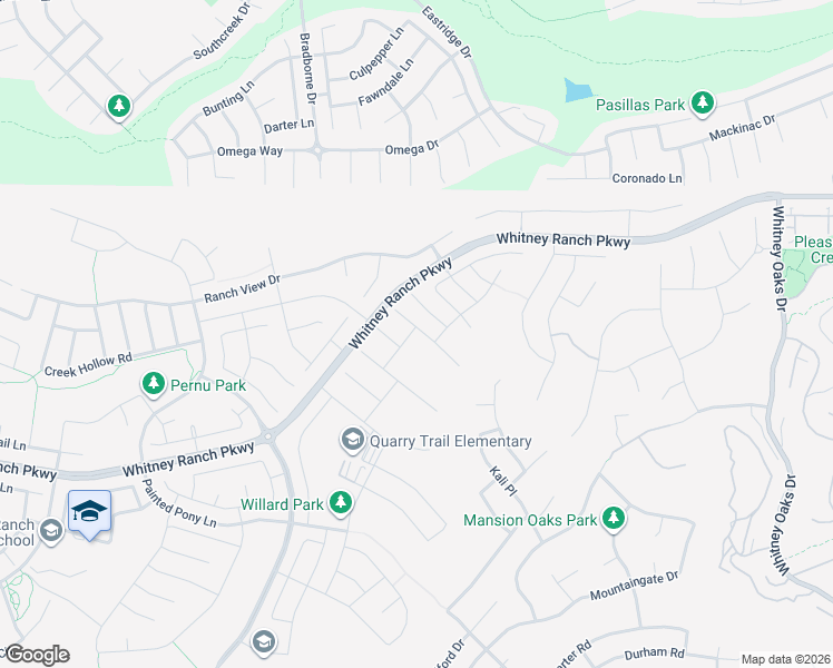 map of restaurants, bars, coffee shops, grocery stores, and more near 3203 Dakota Court in Rocklin