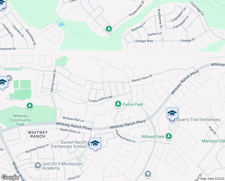 map of restaurants, bars, coffee shops, grocery stores, and more near 711 Gentle Breeze Way in Rocklin
