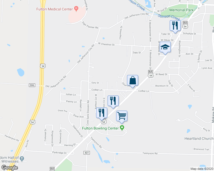 map of restaurants, bars, coffee shops, grocery stores, and more near 901 Greystone Village in Fulton