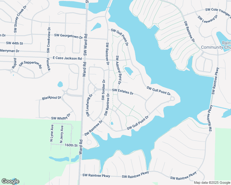 map of restaurants, bars, coffee shops, grocery stores, and more near 753 Southwest Admiral Byrd Drive in Lee's Summit