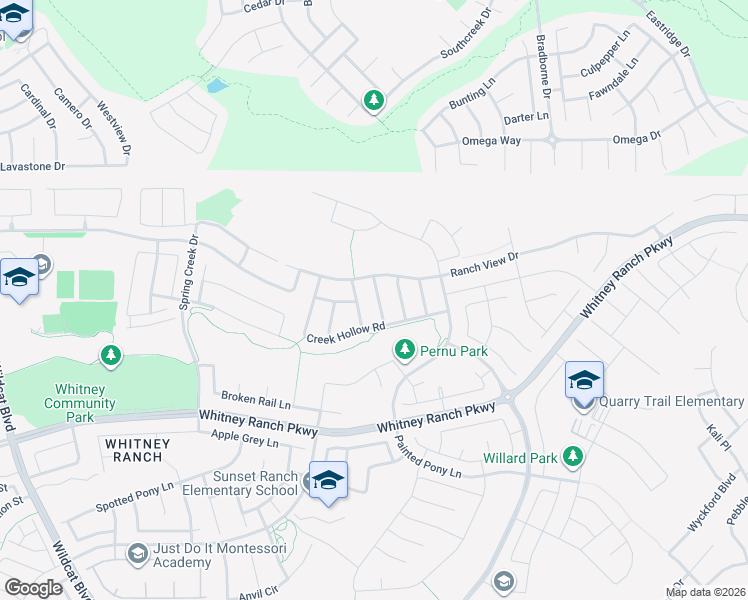 map of restaurants, bars, coffee shops, grocery stores, and more near 711 Gentle Breeze Way in Rocklin