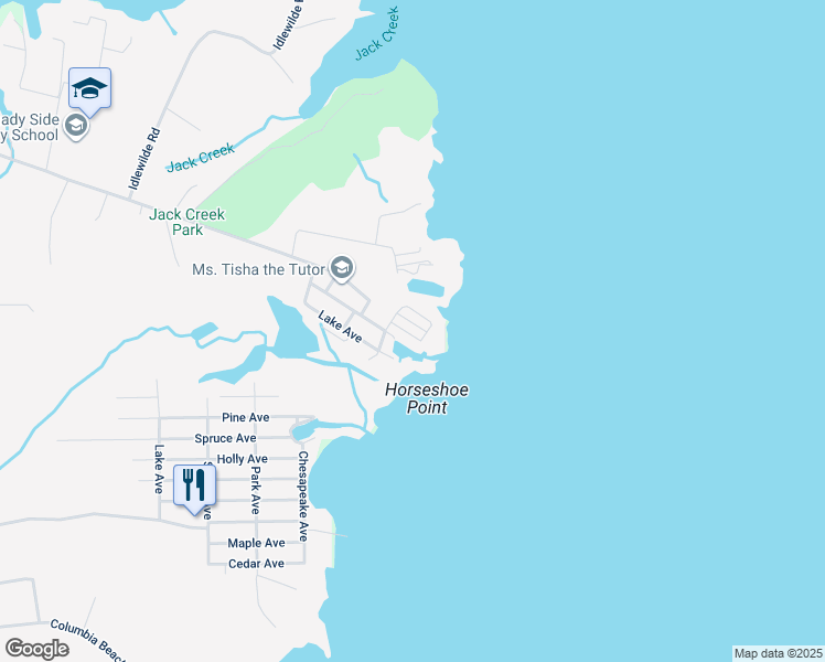 map of restaurants, bars, coffee shops, grocery stores, and more near 4914 Whipple Way in Shady Side