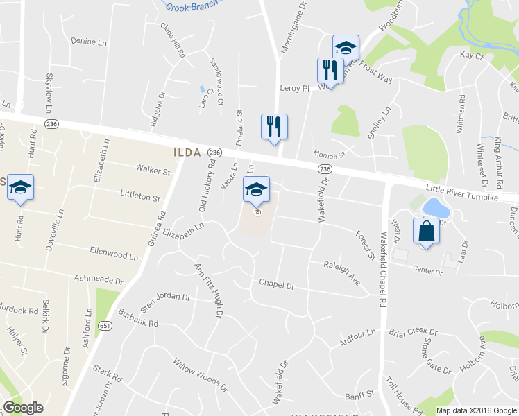 map of restaurants, bars, coffee shops, grocery stores, and more near 4011 Iva Ln in Annandale