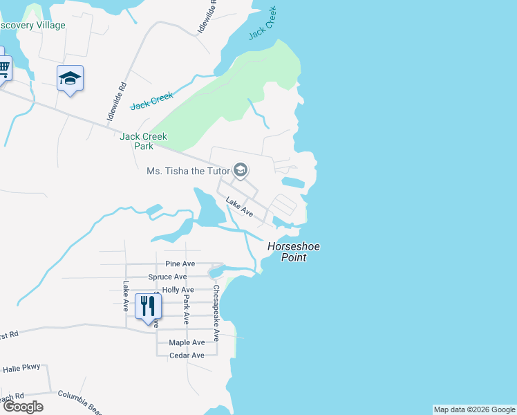map of restaurants, bars, coffee shops, grocery stores, and more near 1735 Maryland Avenue in Shady Side