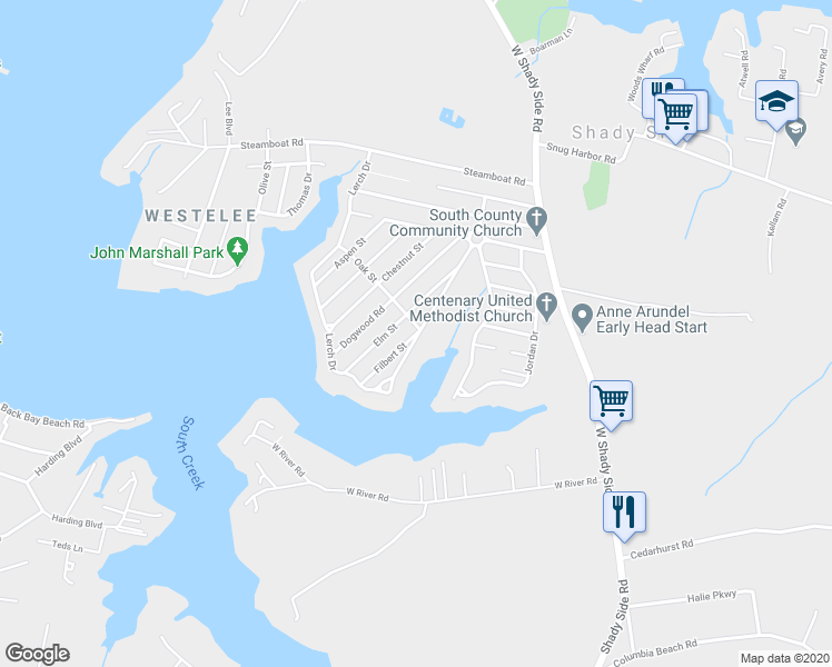 map of restaurants, bars, coffee shops, grocery stores, and more near 4961 Filbert Street in Shady Side