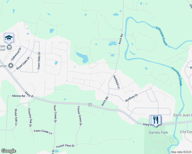 map of restaurants, bars, coffee shops, grocery stores, and more near 1118 Duxbury Lane in O'Fallon