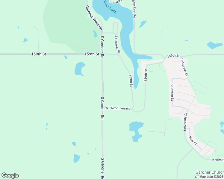 map of restaurants, bars, coffee shops, grocery stores, and more near 16115 South Gardner Road in Gardner