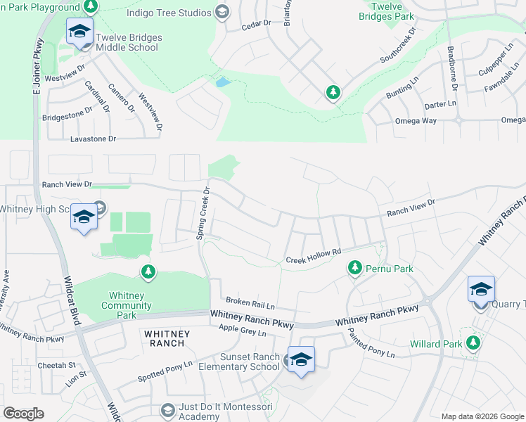 map of restaurants, bars, coffee shops, grocery stores, and more near 2235 Telegraph Hill Court in Rocklin