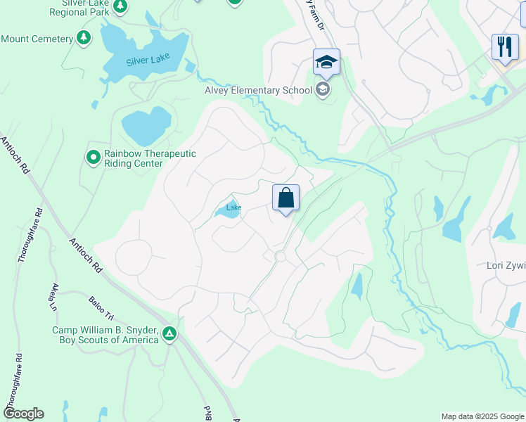 map of restaurants, bars, coffee shops, grocery stores, and more near 15829 Fourmile Creek Court in Haymarket