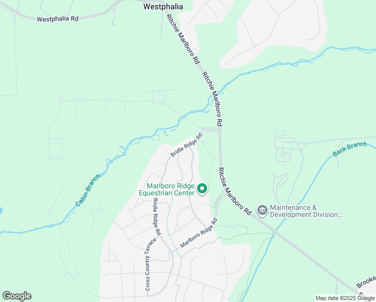 map of restaurants, bars, coffee shops, grocery stores, and more near 3804 Bridle Ridge Road in Upper Marlboro