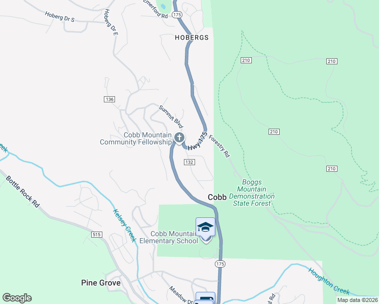 map of restaurants, bars, coffee shops, grocery stores, and more near 15510 Summit Drive in Cobb
