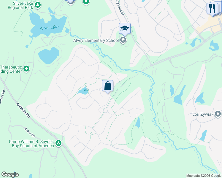 map of restaurants, bars, coffee shops, grocery stores, and more near 5572 Arrowfield Terrace in Haymarket