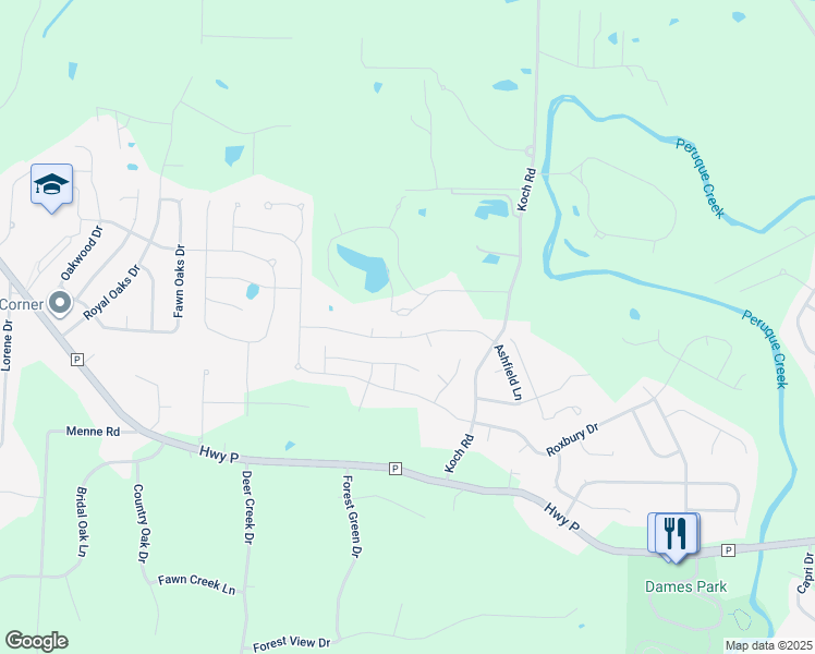 map of restaurants, bars, coffee shops, grocery stores, and more near 1128 Duxbury Lane in O'Fallon