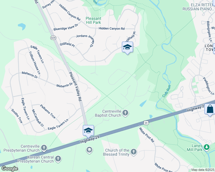 map of restaurants, bars, coffee shops, grocery stores, and more near 15109 Wetherburn Drive in Centreville