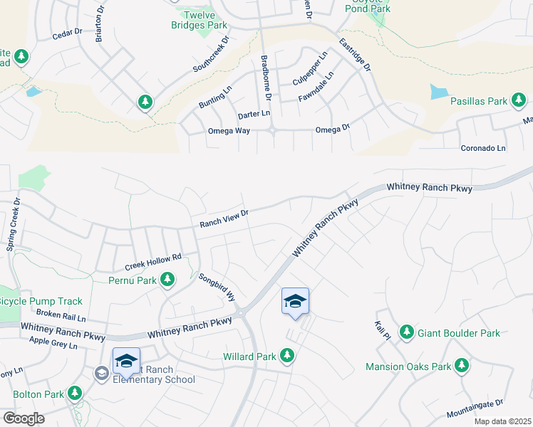 map of restaurants, bars, coffee shops, grocery stores, and more near in Rocklin