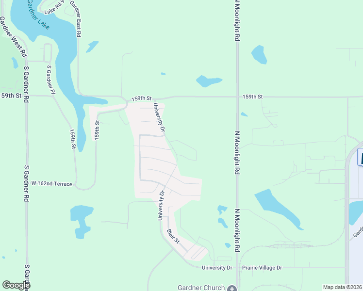 map of restaurants, bars, coffee shops, grocery stores, and more near Universtiy Drive in Gardner