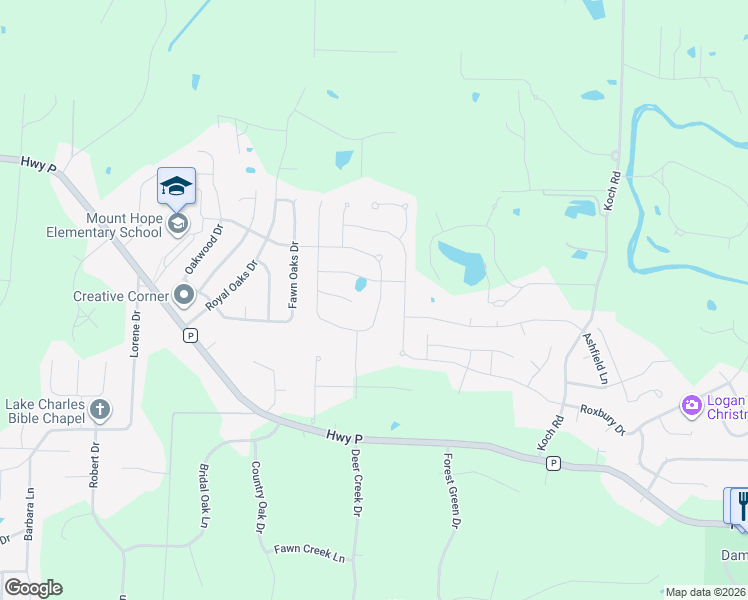map of restaurants, bars, coffee shops, grocery stores, and more near 971 Crestwood Lane in O'Fallon