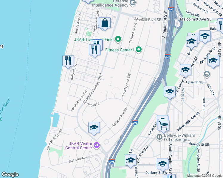 map of restaurants, bars, coffee shops, grocery stores, and more near in Washington