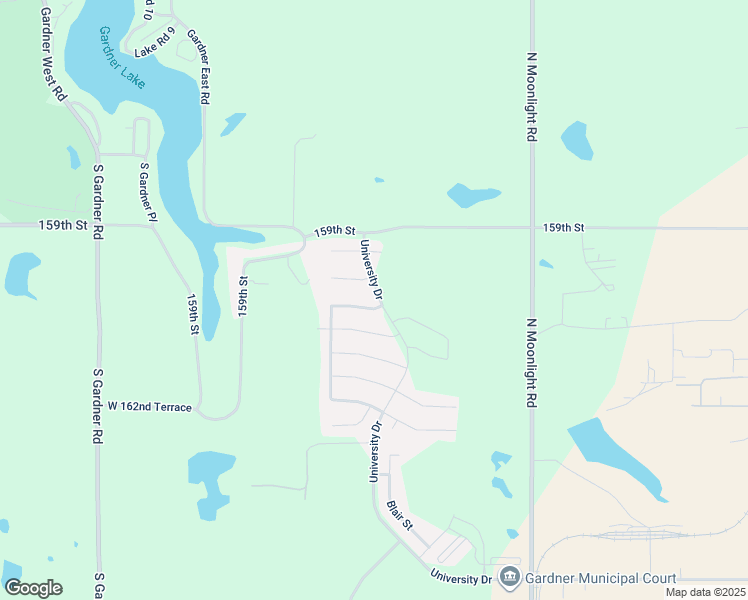 map of restaurants, bars, coffee shops, grocery stores, and more near 28511 West 160th Street in Gardner
