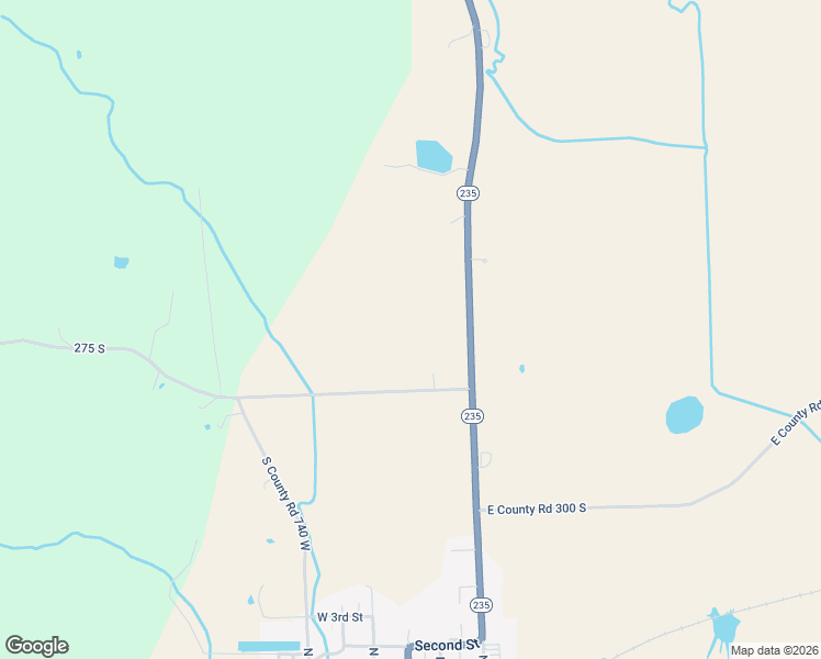 map of restaurants, bars, coffee shops, grocery stores, and more near 7082 West County Road 275 South in Medora