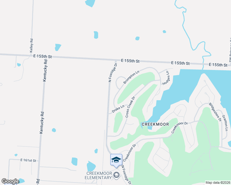 map of restaurants, bars, coffee shops, grocery stores, and more near 1418 Brompton Lane in Raymore