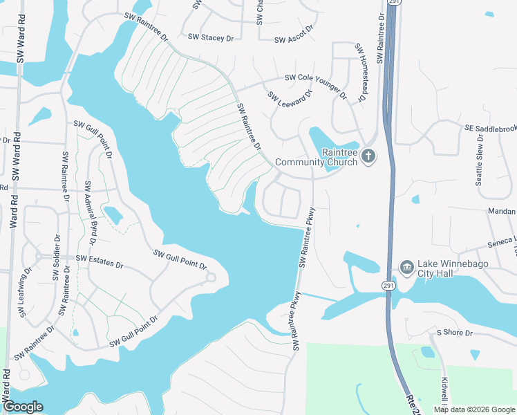 map of restaurants, bars, coffee shops, grocery stores, and more near 4500 Southwest Raintree Shore Drive in Lee's Summit