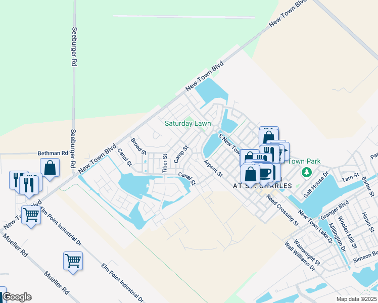 map of restaurants, bars, coffee shops, grocery stores, and more near 3290 Starkville Street in Saint Charles