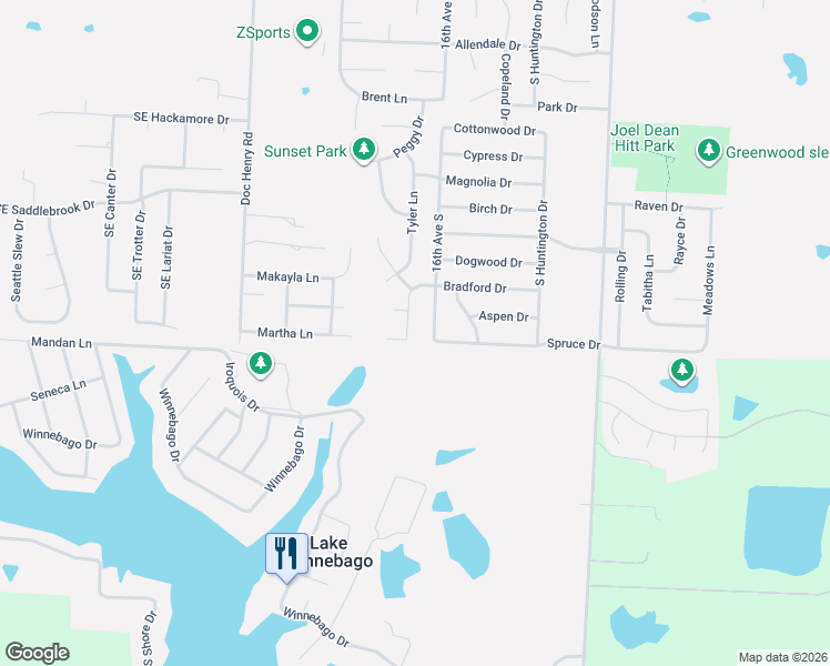map of restaurants, bars, coffee shops, grocery stores, and more near 1405 16th Avenue South in Greenwood