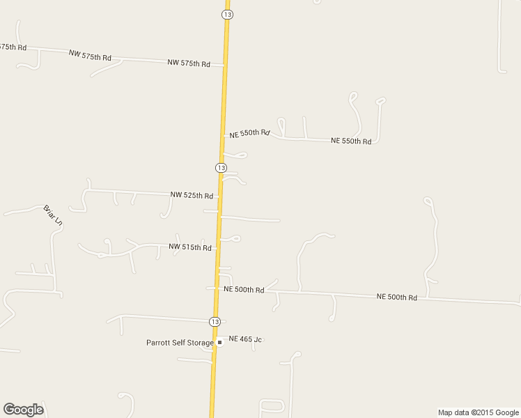 map of restaurants, bars, coffee shops, grocery stores, and more near 523 Missouri 13 in Warrensburg