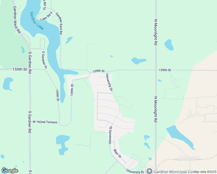 map of restaurants, bars, coffee shops, grocery stores, and more near 28511 West 160th Street in Gardner