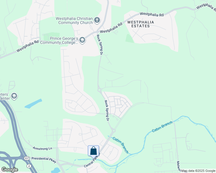 map of restaurants, bars, coffee shops, grocery stores, and more near Victoria Park Drive in UPPR MARLBORO