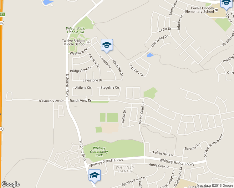 map of restaurants, bars, coffee shops, grocery stores, and more near 1809 Stageline Cir in Rocklin